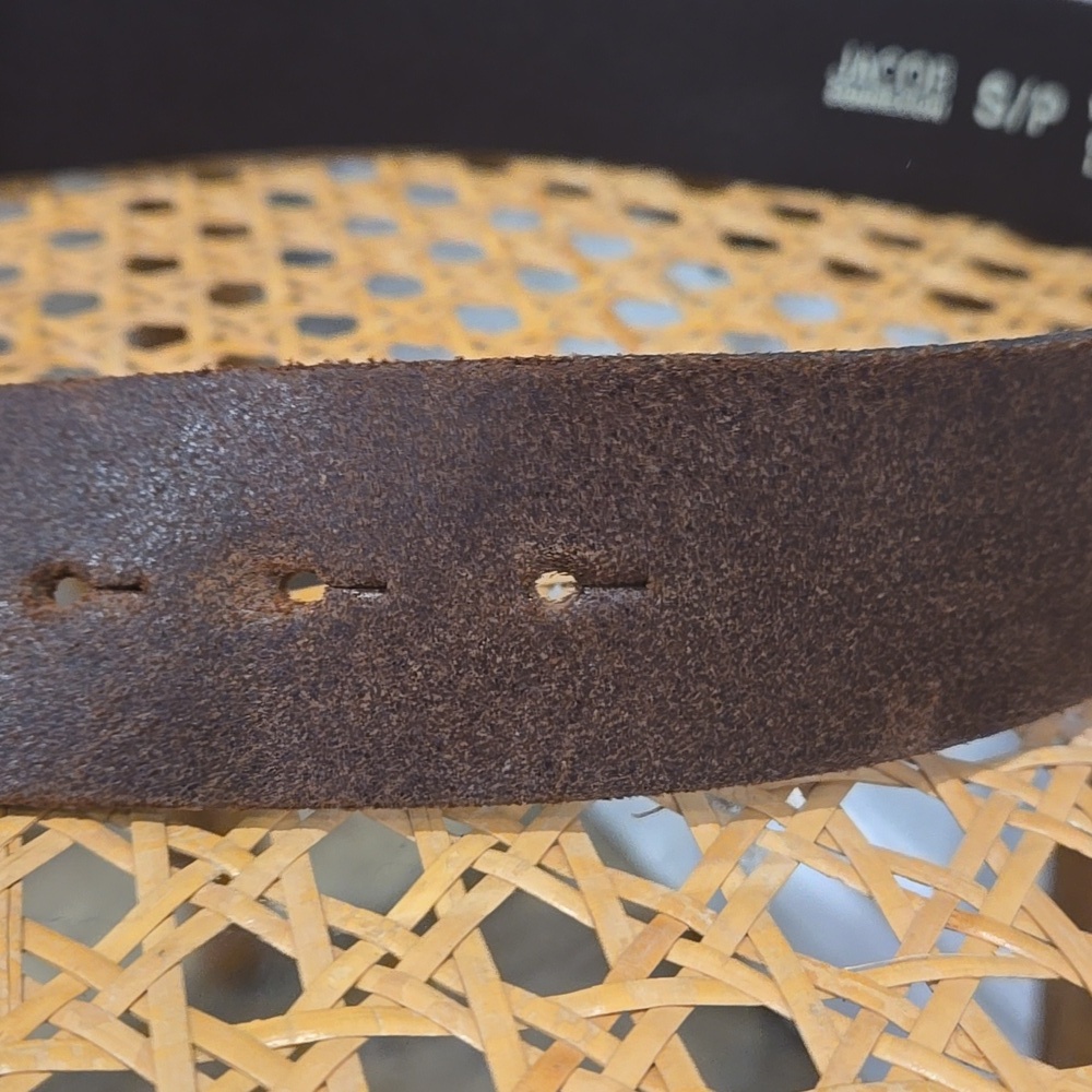 Y2K Jacob Connection Genuine Leather Belt With Metal Boho Buckle - Picture 7 of 8